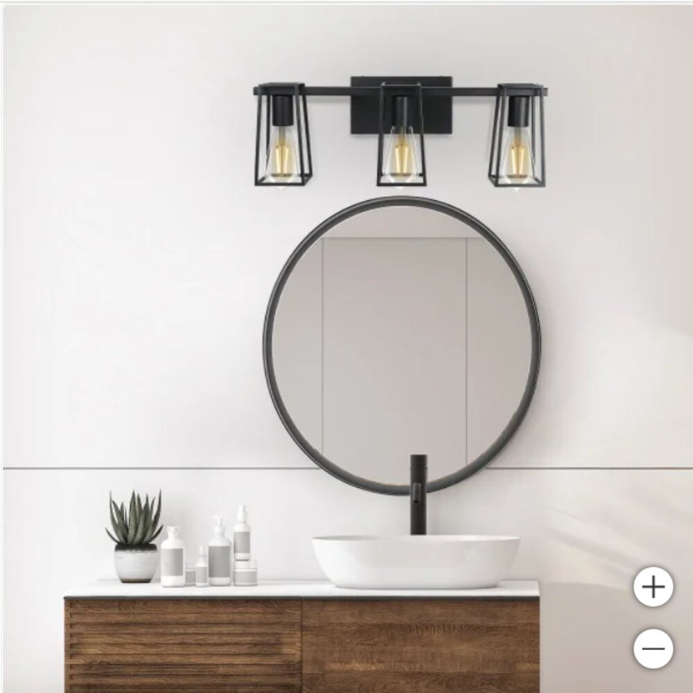 Feit Electric 3-light LED Vanity Light Fixture Matte Black - Picture 2 of 5
